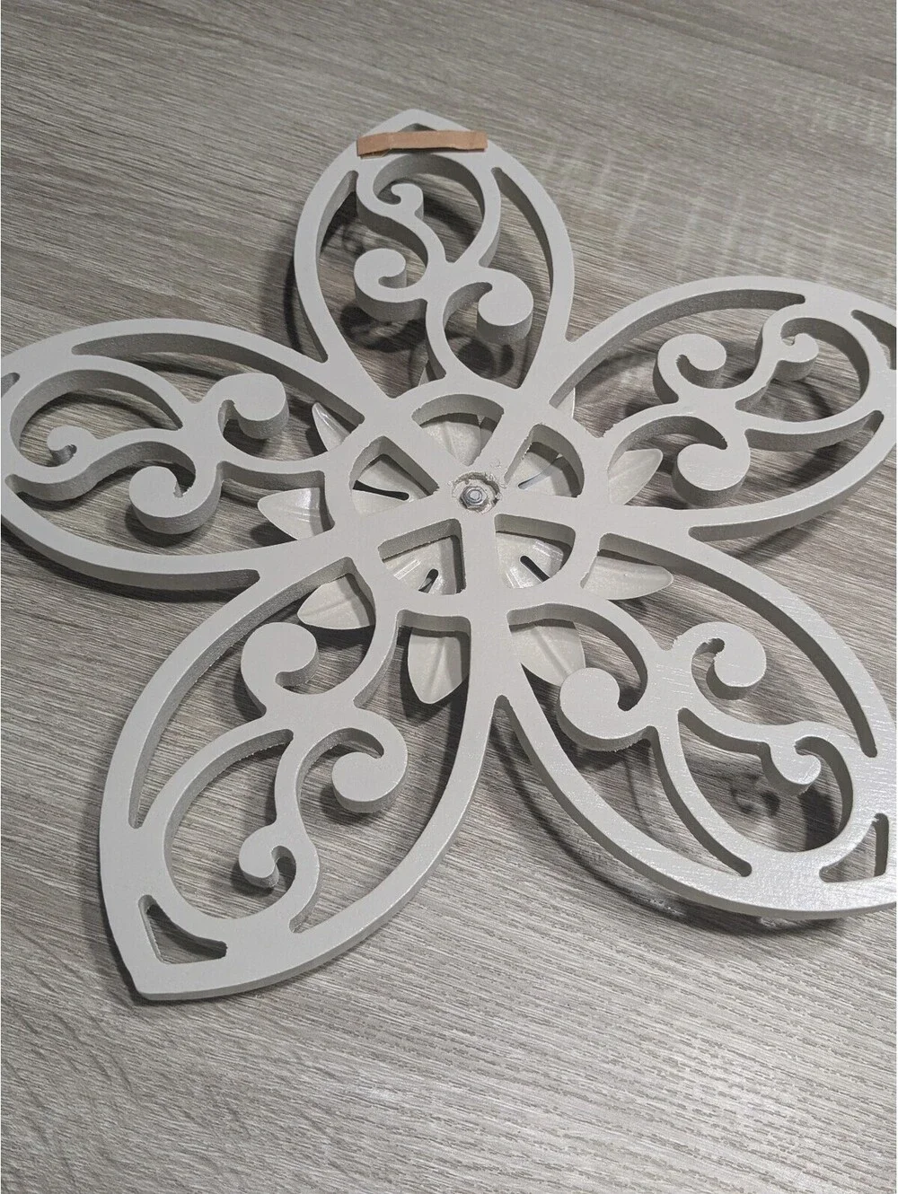 Decorative White Wooden Flower Wall Hanging